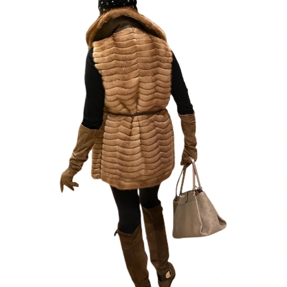 Champagne mink vest - Picture 2 of 6